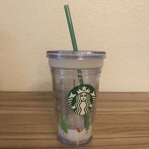 Starbucks 2011 16 Oz Holiday Cold Cup Travel Tumbler